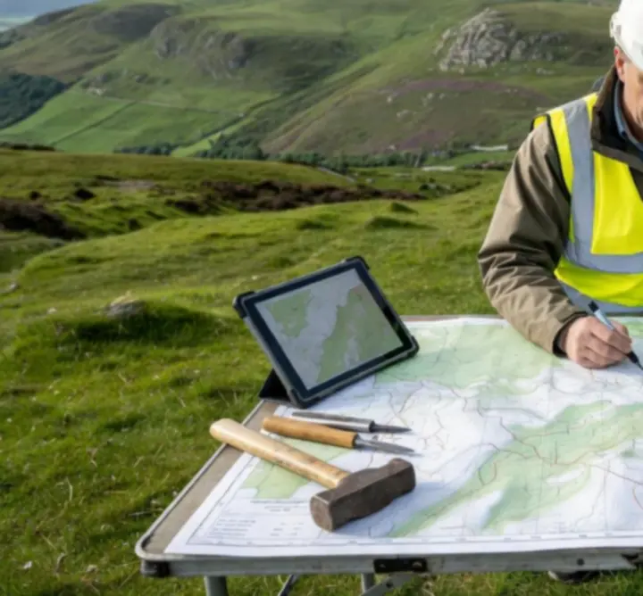 High-resolution terrain mapping visualisation illustrating complex topography for an infrastructure project