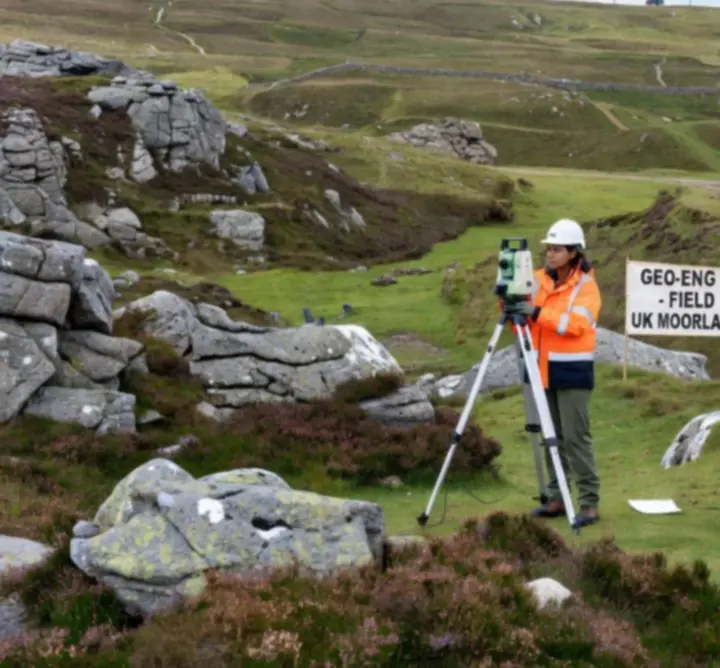 Geoscience consultants conducting fieldwork and analysing geological data