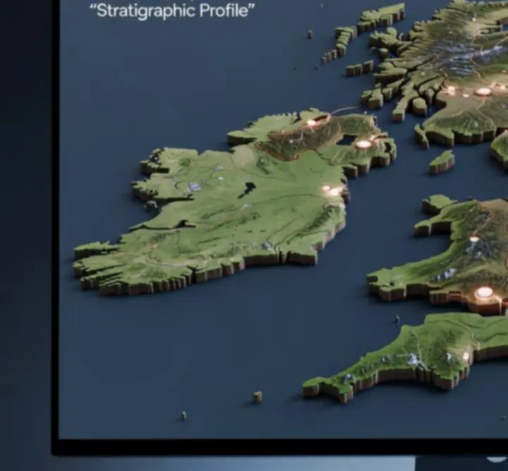 3D terrain and subsurface mapping diagram